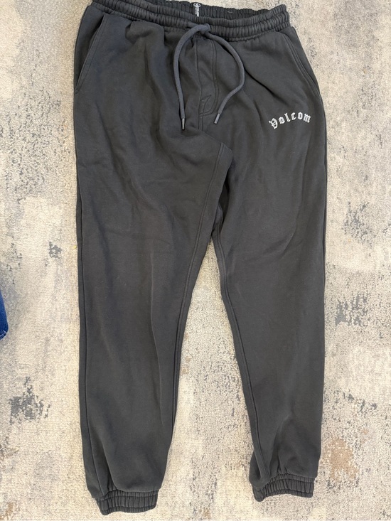 Volcom Other - Volcom Men's Gray Gothic Spell Out Fleece Jogger Sweatpants Size Medium